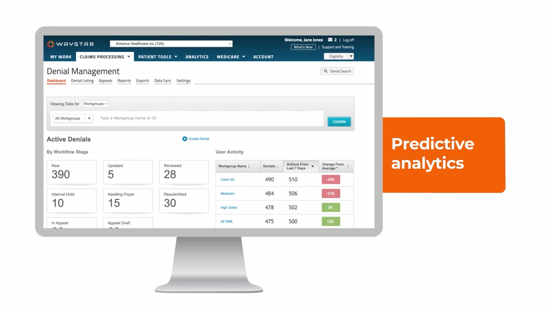 Waystar Denial Prevention + Recovery: Health systems + providers accelerate appeals